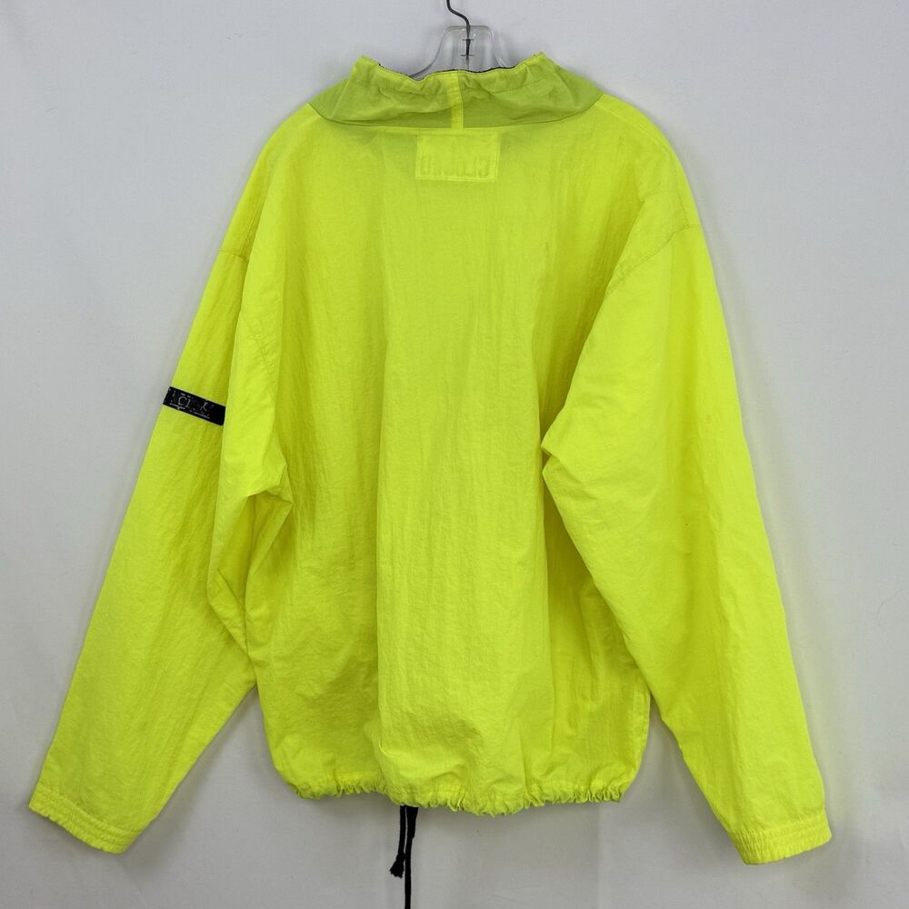 Vintage 90s Street-Closed Pullover Size S/M Jacket Oversized Neon Green - Picture 2 of 16